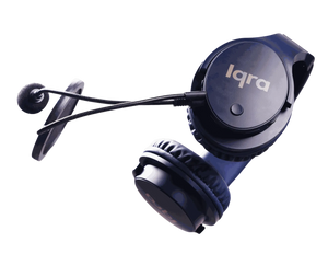 Iqra Studio Silver — Front with mic and pop filter